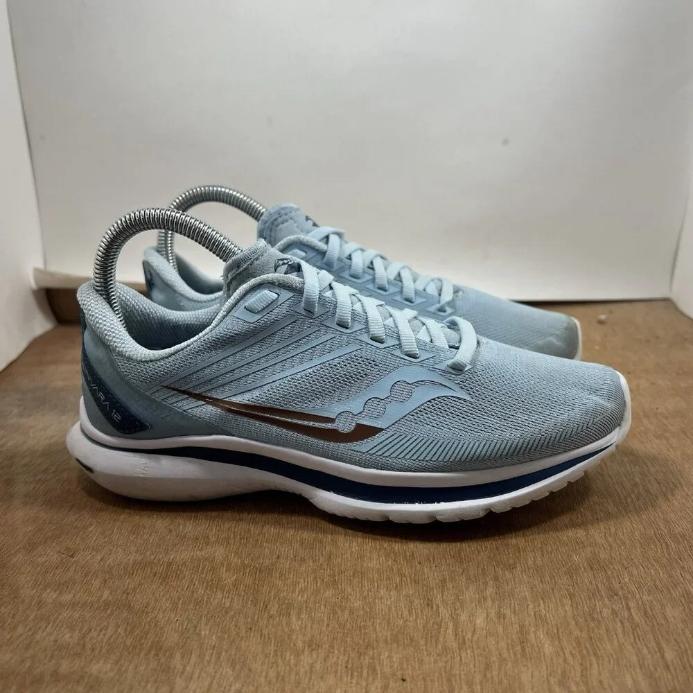 Saucony Kinvara 12 Womens Size 7 Blue Running Shoes Sneakers S10619-35